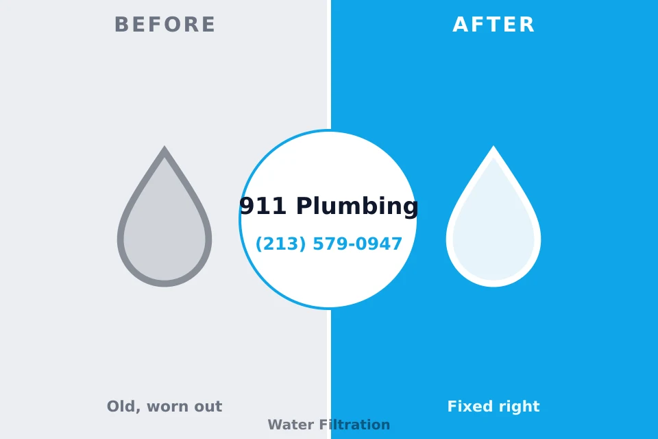 Before and after: plumbing company Blossom, TX